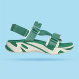  Sandal Sondoni 3 quai chéo đế trơn - quai hậu tháo rời 