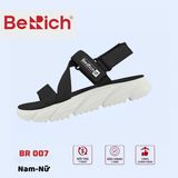  Sandal Nam BeRich ba quai chéo đế trơn - quai hậu tháo rời 