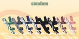  Sandal Nữ Sondoni 2 quai đế trơn - quai hậu tháo rời 