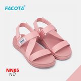  Sandal Nữ Facota 3 quai chéo đế trơn - quai hậu tháo rời 