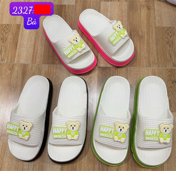 DÉP SIÊU NHẸ NỮ KB 2327 GẤU HAPPY 489