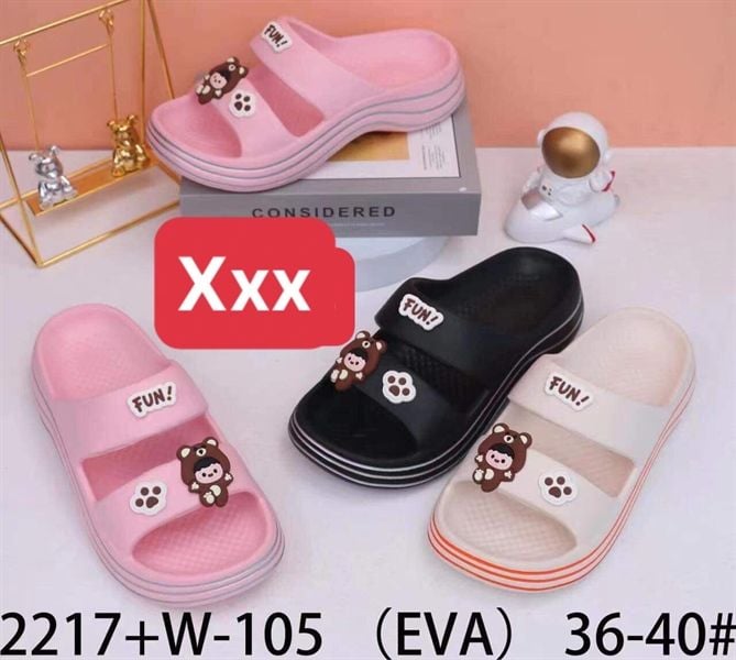  DÉP SIÊU NHẸ NỮ KB 2217 NỮ 2 QUAI GẤU FUN 039 