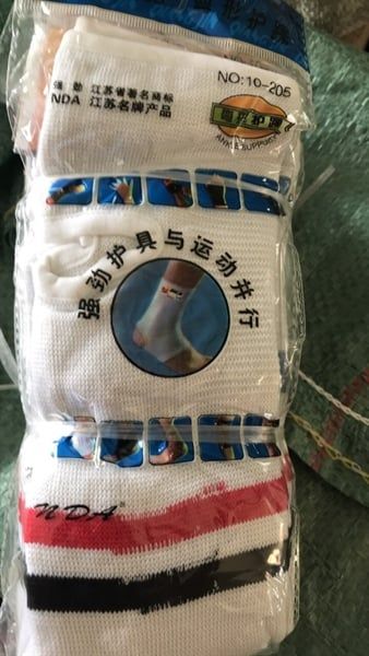  SI+BÀN CHẢI+LÓT+ỐNG TAY+ PHỤ KIỆN KC BAO GÓT TRẮNG 3 SỌC 091 