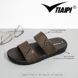  Dép ngang 2 quai phối chỉ chéo đính nút đế kép 