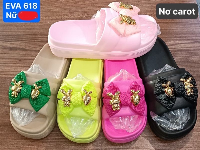  DÉP SIÊU NHẸ NỮ KB 618 NỮ NƠ THỎ CARROT 098 