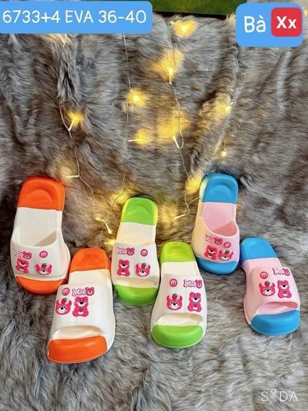  DÉP SIÊU NHẸ NỮ KB 6733-4 NỮ GẤU DÂU 2 MÀU 554 