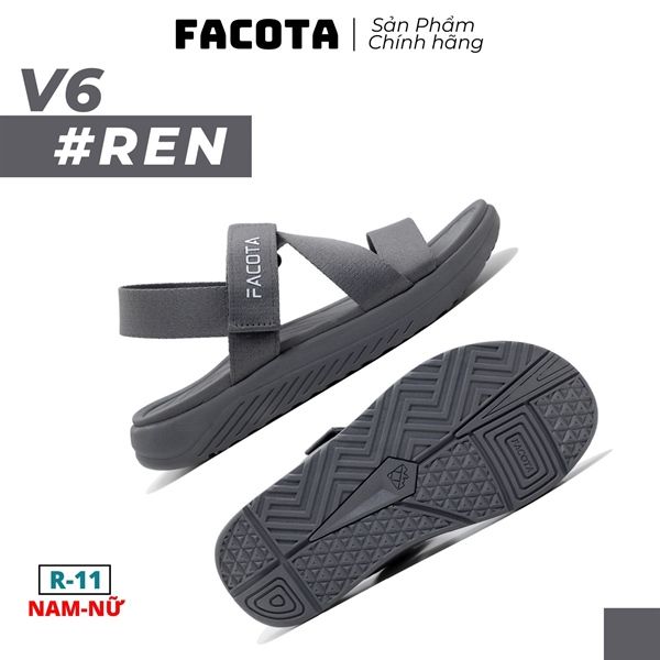  Sandal Nam Facota 3 quai chéo đế trơn 