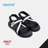  Sandal Nữ Facota 3 quai chéo đế trơn - quai hậu tháo rời 