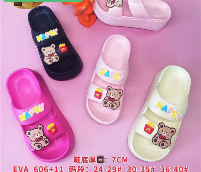  DÉP SIÊU NHẸ NỮ KB 606-11 NỮ 2Q GẤU HAPPY 003 