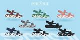  Sandal Sondoni 3 quai chéo đế trơn - quai hậu tháo rời 