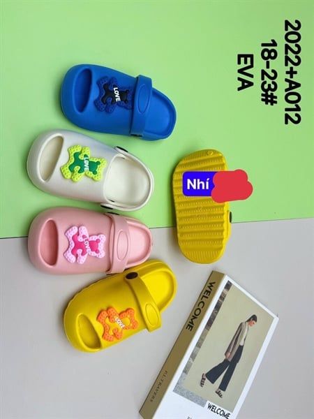  SANDAN SIÊU NHẸ EM BÉ KB 2022-A012 NHÍ GẤU LOVE 489 