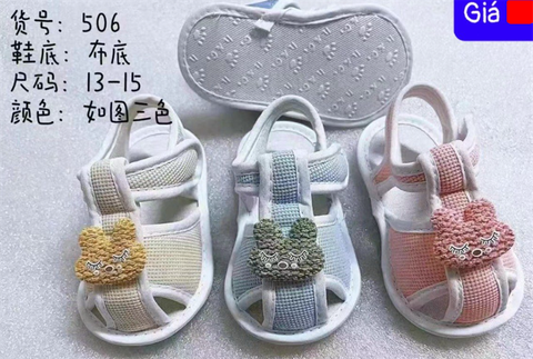  GIÀY VẢI EM BÉ KB 506 NHÍ THỎ 356 