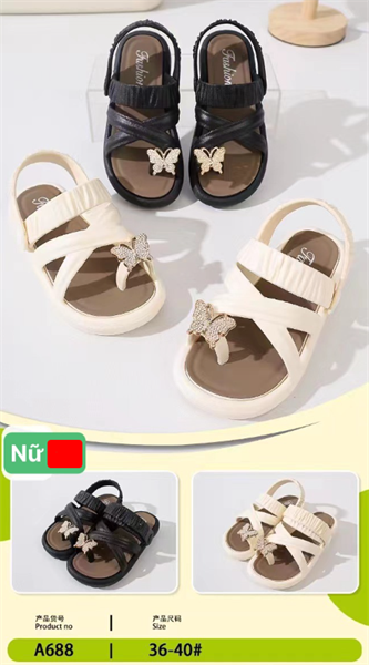  SANDAN NHỰA NỮ KB A688 XỎ NGÓN KHÓA BƯỚM 099 