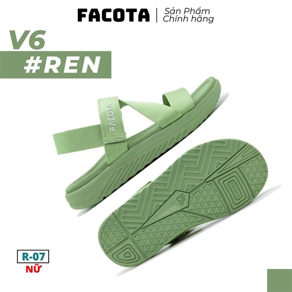  Sandal Nữ Facota 3 quai chéo đế trơn 
