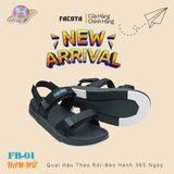  Sandal Nữ Facota 2 quai đế trơn - quai hậu tháo rời 