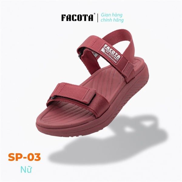  Sandal Nữ Facota 2 quai đế trơn 