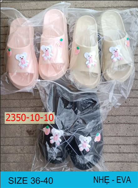  DÉP SIÊU NHẸ NỮ KB 2350-10-10 NỮ GẤU TRÁI DÂU 317 