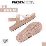  Sandal Nữ Facota 3 quai chéo đế trơn 