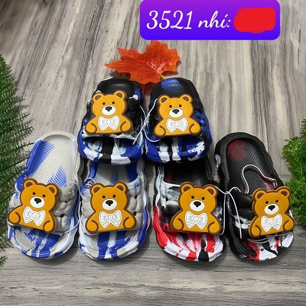  DÉP SIÊU NHẸ EM BÉ KB 3521 NHÍ GẤU NƠ TRẮNG 489 