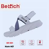  Sandal Nam BeRich ba quai chéo đế trơn - quai hậu tháo rời 