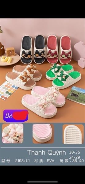  DÉP SIÊU NHẸ NỮ KB 2193 NỮ NƠ GẤU 489 