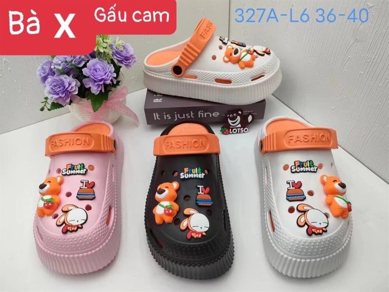  SỤC SIÊU NHẸ NỮ KB 327A NỮ GẤU CAM FRUIT SUMMER 489 