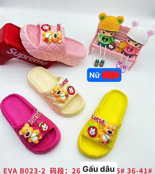  DÉP SIÊU NHẸ NỮ KB 023 NỮ GẤU DÂU NỔI LOTTO 098 