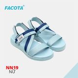  Sandal Nữ Facota 3 quai chéo đế trơn - quai hậu tháo rời 