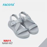  Sandal Nữ Facota 3 quai chéo đế trơn - quai hậu tháo rời 