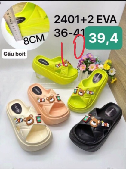  DÉP SIÊU NHẸ NỮ KB 2401-2 NỮ CHÉO GẤU TRÀ SỮA 317 