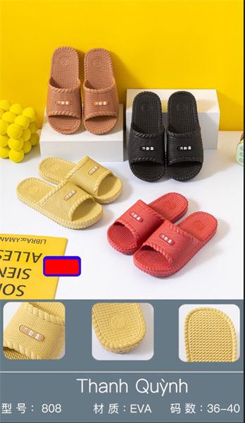  DÉP SIÊU NHẸ NỮ KB 808 TRƠN CHỮ TRUNG 489 