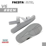  Sandal Nam Facota 3 quai chéo đế trơn 