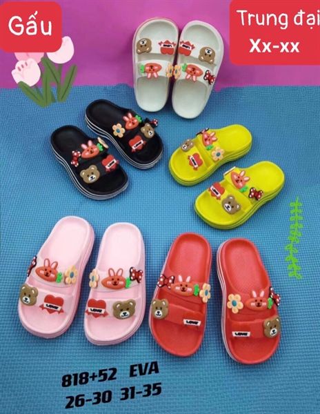  DÉP SIÊU NHẸ EM BÉ KB 818-52 TRUNG GẤU CÀ RỐT 001 
