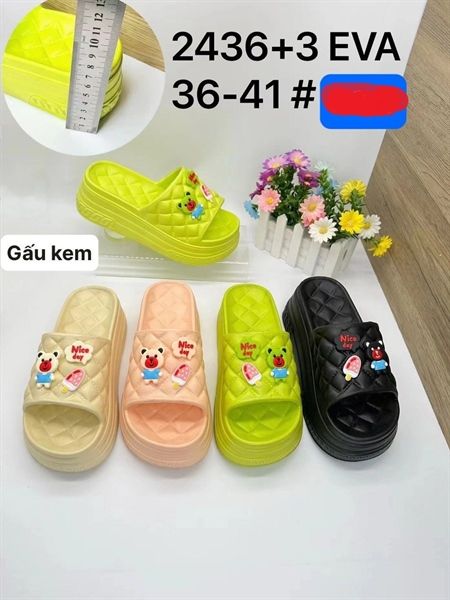  DÉP SIÊU NHẸ NỮ KB 2436 NỮ GẤU KEM NICE DAY 098 