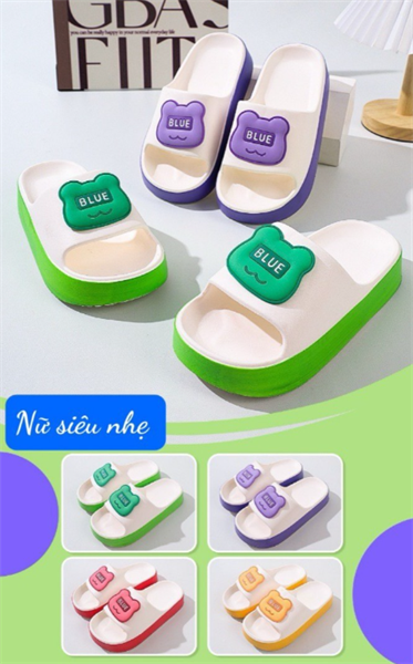 DÉP SIÊU NHẸ NỮ KB 8805-3 GẤU BLUE 089
