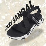 Sandals Nam Nữ Lucky 3 quai chéo đế sơn 