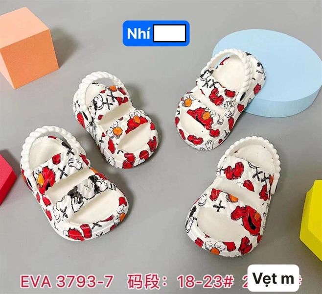  SANDAN SIÊU NHẸ EM BÉ KB 3793 NHÍ IN HÌNH 098 