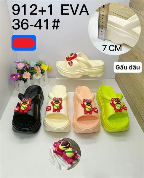  DÉP SIÊU NHẸ NỮ KB 912 NỮ GẤU DÂU 098 