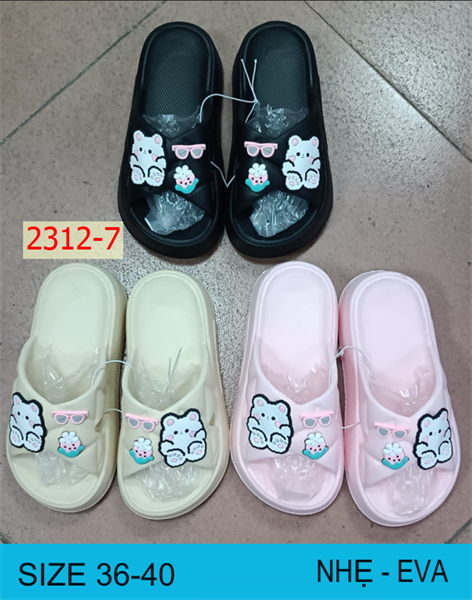  DÉP SIÊU NHẸ NỮ KB 2312-7 NỮ CHÉO THỎ DÂU KÍNH 317 