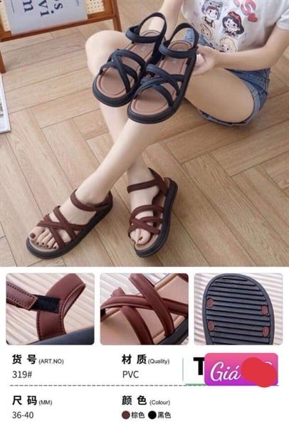  SANDAN NHỰA NỮ KB 319 NỮ 3 DÂY CHÉO 089 