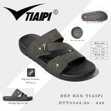 Dép ngang 3 quai chéo đính nút logo TA đế kép 