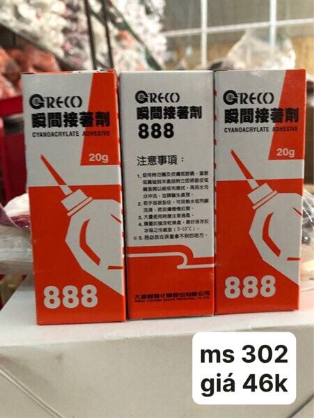  SI+BÀN CHẢI+LÓT+ỐNG TAY+ PHỤ KIỆN KC KEO 888 DÁN 302 