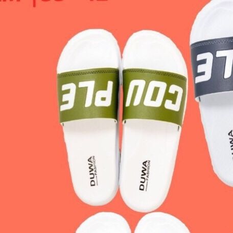  DÉP NHẸ DH206-4 NỮ TRẮNG QUAI XANH RÊU COUPLE 213 