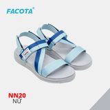  Sandal Nữ Facota 3 quai chéo đế trơn - quai hậu tháo rời 