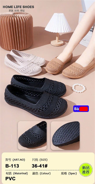  GIÀY NHỰA NỮ KB B-113 LỖ NGANG 489 
