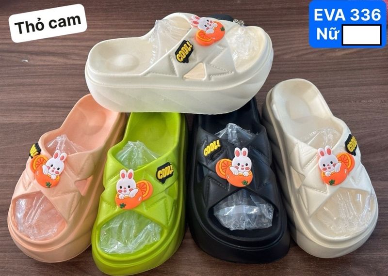  DÉP SIÊU NHẸ NỮ KB 336 NỮ CHÉO THỎ CAM 098 
