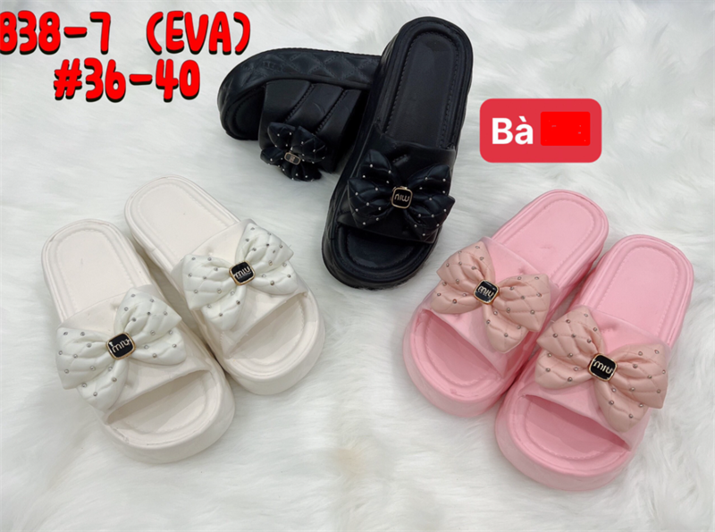 DÉP SIÊU NHẸ NỮ KB 838-7 NƠ MIU 039