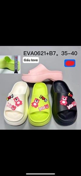  DÉP SIÊU NHẸ NỮ KB 0621 NỮ GẤU LOTSO I LOVE YOU 098 