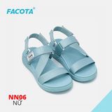  Sandal Nữ Facota 3 quai chéo đế trơn - quai hậu tháo rời 