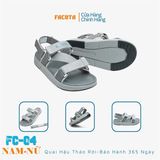  Sandal Facota 3 quai chéo đế trơn - quai hậu tháo rời 